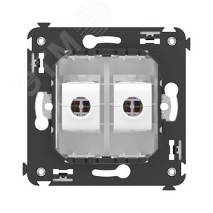 Avanti Компьютерная розетка RJ-45 без шторки в    стену, кат.6 двойная, Белое облако - фото 2