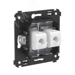 Avanti Компьютерная розетка RJ-45 без шторки в    стену, кат.5е двойная, Закаленная сталь - фото 3