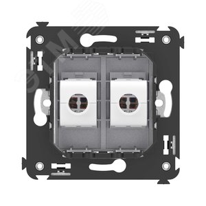 Avanti Компьютерная розетка RJ-45 без шторки в    стену, кат.5е двойная, Закаленная сталь - фото 4