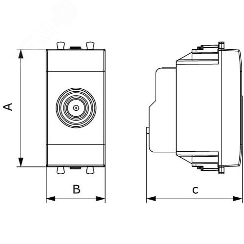 Avanti ТВ розетка проходная ''Белое облако'', 16A, 1 модульная - фото 7