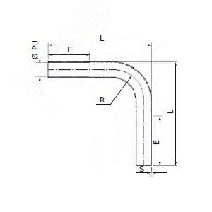 Поворот на 90 градусов D=50х1.2мм оцинкованный - фото 2