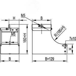 Угол CSSD 90 вертикальный внутренний переходник правосторонний основание 100 в комплекте крепежные элементы соединительные пластины - фото 2