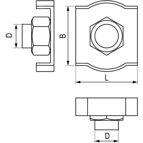 Соединитель зажим для троса одинарный Simplex 6 мм - фото 2