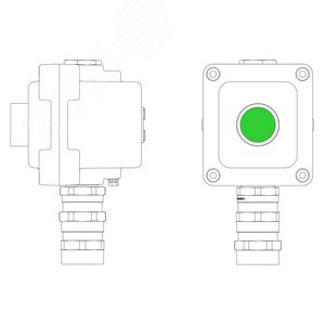 Изображение товара Пост управления взрывонепроницаемый из алюминия LCSD-01-B-MC-P1G(11)x1-PCMB-KA3MHK (шт)