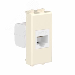 Avanti Компьютерная розетка RJ-45 без шторки модульная, кат.6,  Ванильная дымка, 1 модуль - фото 2