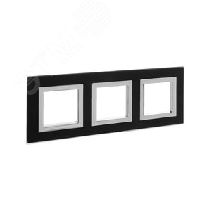 Рамка из натурального стекла, ''Avanti'', черная, 6 модулей 4402826 DKC - 3