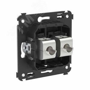 Avanti Компьютерная розетка RJ-45 без шторки в стену, кат.6А двойная экранированная,  Черный матовый - фото 3
