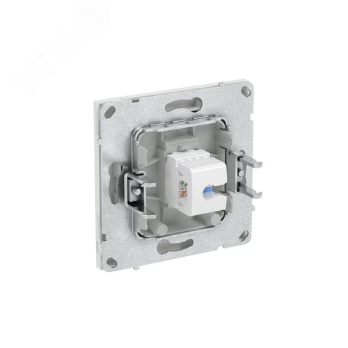 Компьютерная розетка RJ-45 без шторки, кат.6А одинарная,KANT, белый песок - фото 5