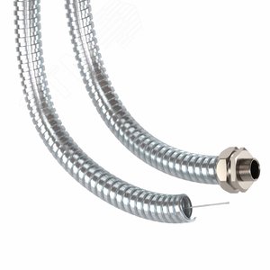 Металлорукав из оцинкованной стали с протяжкой DN 50мм, Dвн 50,5 мм, Dнар 54,5 мм, IP40, 25м - фото 3