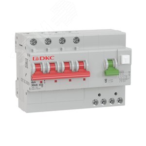 Выключатель автоматический дифференциального тока четырехполюсный MDV63, 63А, 300мА, тип A, C, 6кА, электромеханический, серии YON PRO