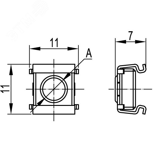 Гайка закладная М8 - фото 2