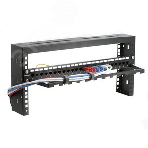 Организатор горизонтальный кабельный компактный на 19' профили. высота 0U - фото 3