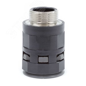 Муфта труба-коробка с металлической резьбой DN 29 мм, М32х1,5, полиамид, цвет черный - фото 2