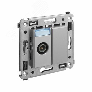 Avanti Розетка TV проходная в стену,  Закаленная сталь - фото 2