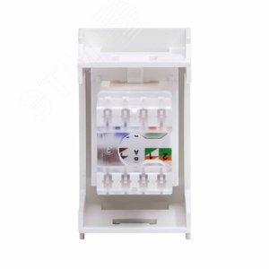 Компьютерная розетка RJ-45, кат. 6, 8P8C, Viva, белая, 1 модуль - фото 4
