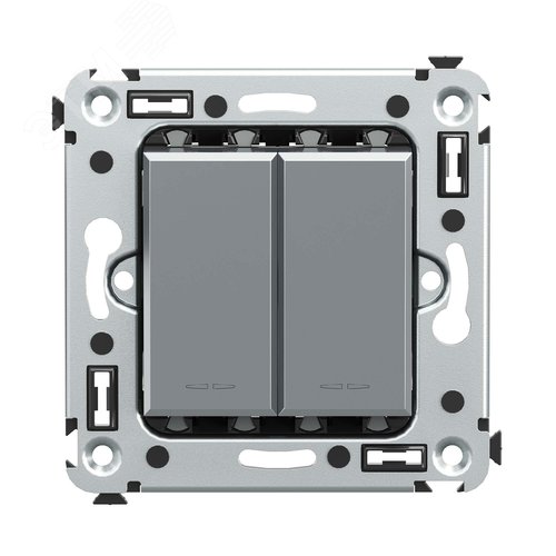 Avanti Кнопка двухклавишная в стену,Закаленная с  аль - фото 1