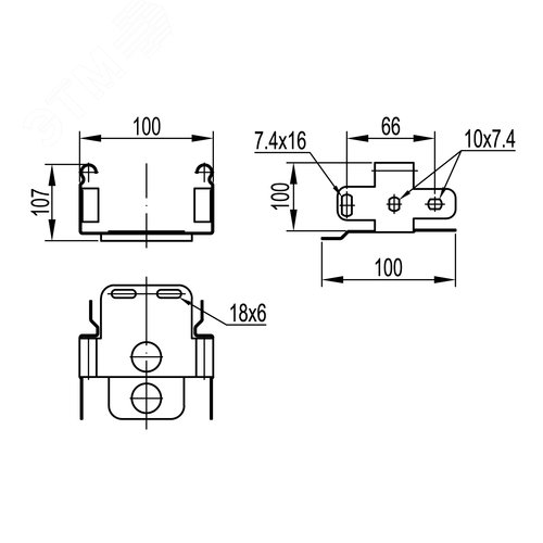 Переходник 100х100 пров/лист лот - фото 2