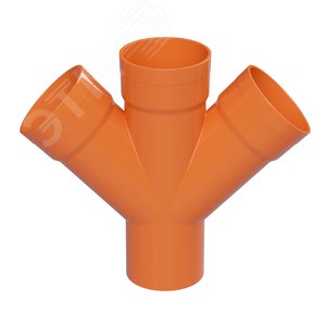 Соединение для четырех двустенных труб D=125 мм четырех5 градусов полипропилен - фото 1