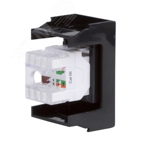 Розетка RJ-45 кат.5E, ЭУИ Вива (Viva),1 мод.,черн - фото 3