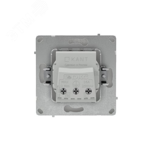 Розетка силовая, 2P+E, с з/ш, KANT, белый песок - фото 3