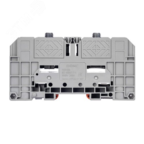 Клемма проходная, болтовой зажим, 2 точки подключения,  120 кв.мм, серая - фото 2