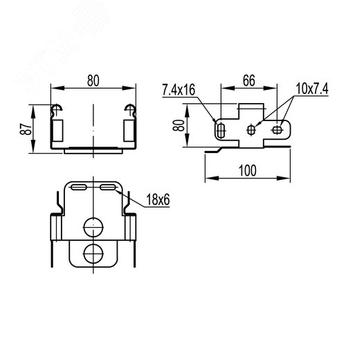 Переходник 80х80 с проволочного лотка на листовой - фото 2