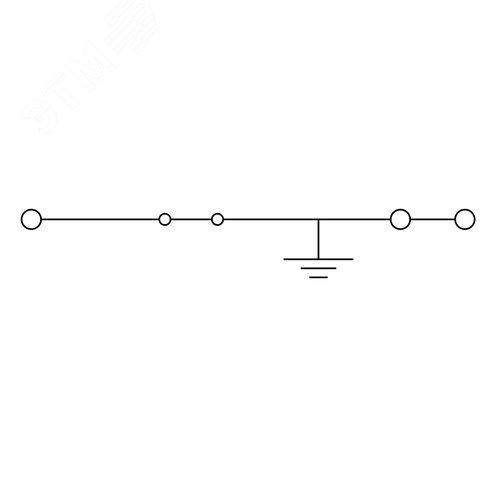 Клемма заземления, зажим push-in, 3 точки подключения, 4 кв.мм - фото 3