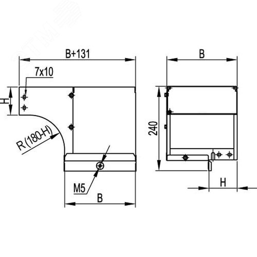 Угол CDSS 90 вертикальный внешний переходник левосторонний основание 100 H100 в комплекте крепежные элементы соединительные пластины - фото 6