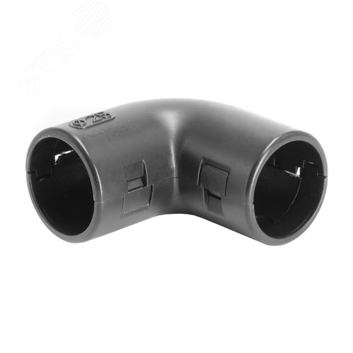Колено открывающееся, 90 град., IP40, д.25мм, черное - фото 1