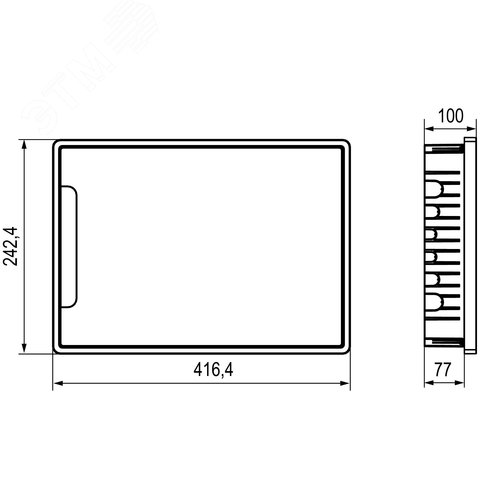 Щиток 18 мод встраиваемый Фрейм (FRAME), белый, с белой дверцей, с 2 шинами PEN на 8 и 10 отв. - фото 7