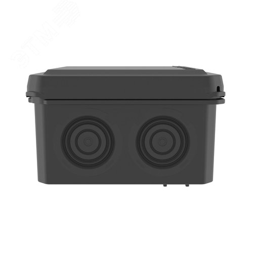 Коробка ответвительная с 8+2 кабельными вводами д.20/20мм, IP55, 70х70х40мм, черная - фото 2