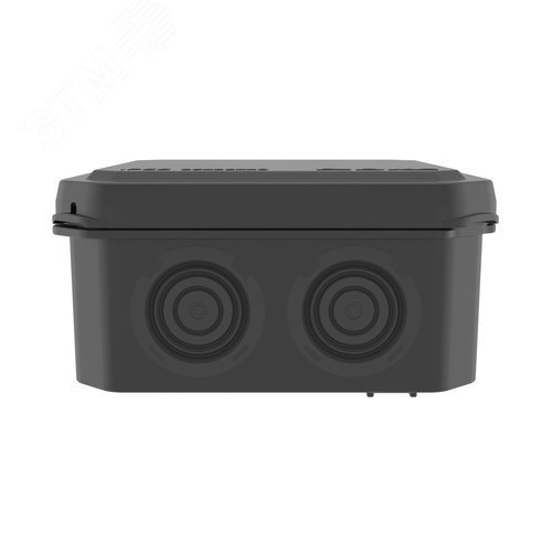 Коробка ответвительная с 8+2 кабельными вводами д.20/20мм, IP55,85х85х40мм, черная - фото 2