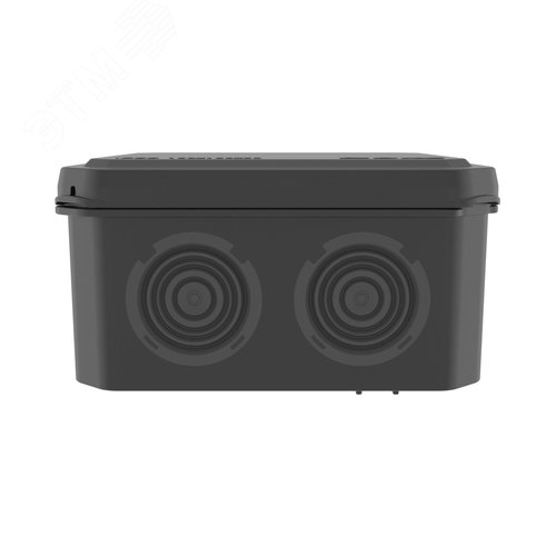 Коробка ответвительная с 8+2 кабельными вводами д.25/20 мм, IP55, 100х100х50 мм, черная - фото 2