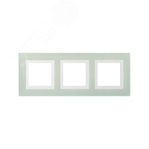 Рамка из натурального стекла, ''Avanti'', светло-зеленая, 6 модулей - фото 1