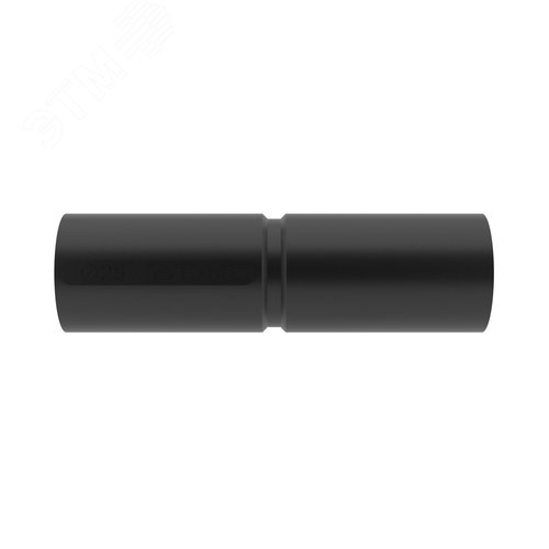 Муфта труба-труба с ограничителем, IP40, д.25мм, черная - фото 3