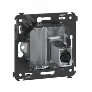 Avanti Компьютерная розетка RJ-45 в стену, кат.5e одинарная экранированная, Закаленная сталь - фото 4