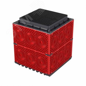 Кабельный колодец связи (ККС) пластиковый для кабельной канализации с пластиковым люком, 750х750х750 мм - фото 2