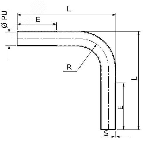 Поворот на 90 градусов D=63мм оцинкованный - фото 3