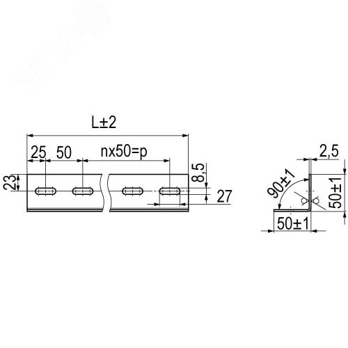 Профиль L-образный L2000 2.5 мм горячеоцинкованный - фото 2