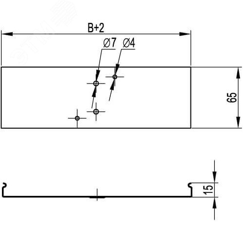Накладка CGC для крышки лотка основание 600мм - фото 2