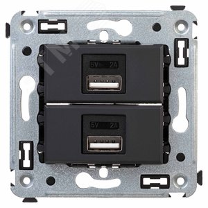 Avanti USB зарядное устройство в стену, , Черный матовый - фото 1