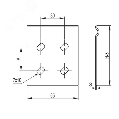 Пластина соединительная GTO H50 - фото 2
