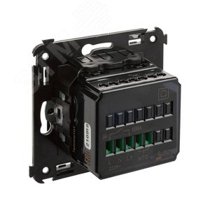 Avanti Термостат для теплых полов в стену         Черный квадрат - фото 4