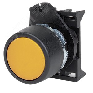 Изображение товара Кнопка плоская прозрачная без фиксации желтая (шт)