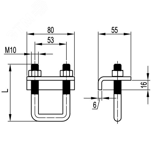 Крепеж к металлическим балкам горячеоцинкованный - фото 2