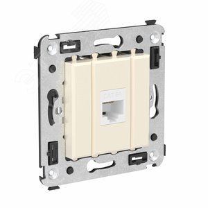 Avanti Компьютерная розетка RJ-45 без шторки в стену, кат.6А одинарная,  Ванильная дымка - фото 2