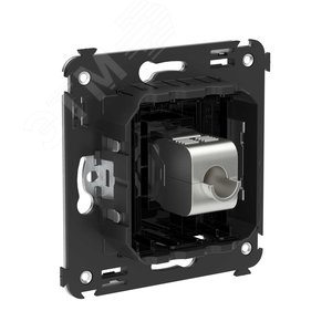 Avanti Компьютерная розетка RJ-45 без шторки в стену, кат.5e одинарная экранированная,  Черный квадрат - фото 3