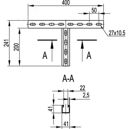 Крепление Т-образное вертикальной двутавровой балке 200 мм горячеоцинкованное - фото 2