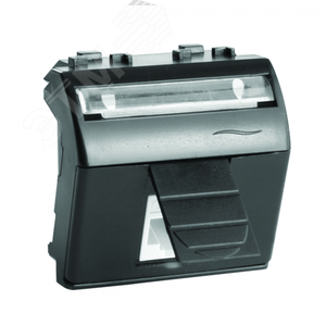 Изображение товара Розетка USB 2.0 со шторкой Brava черная 2 модуля (шт)