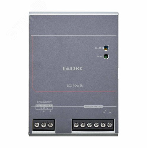 Источник питания ''ECO POWER'', однофазный, 480Вт, 20А, 24В - фото 2